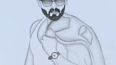 How to draw a boy with sunglass beginners boy. Pencil sketch drawing