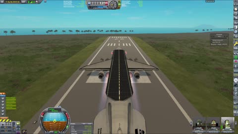 StarBlimp BM69 struggles to takeoff from KSC runway: Kerbal Space Program.