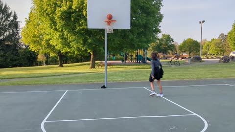 Caty Shooting Some Hoops at Greenwood Park in Penfield, NY 2023