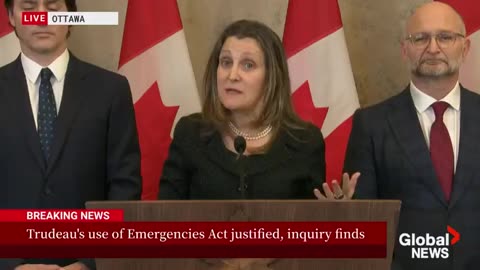 Chrystia Freeland: "Freezing bank accounts" was a powerful tool to discourage participation and to incentivize protestors to leave..."