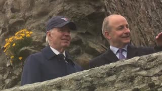 Joe Biden visits Carlingford Castle and visits his ancestral hometown