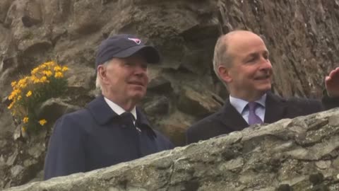 Joe Biden visits Carlingford Castle and visits his ancestral hometown