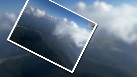 Flight over the Carpathian mountains