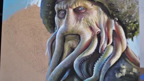 Hyperrealistic 'Pirates of the Caribbean' speed painting