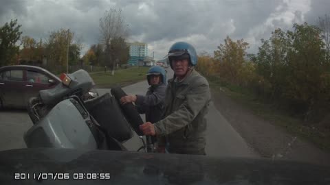 Car Pulls Out In Front Of Passing Motorcycle