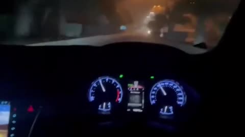 Night car driving
