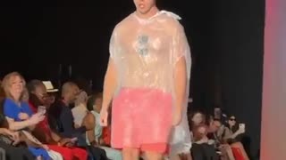An imposter wore a trash bag and did the catwalk at Fashion Week Nobody in the crowd even noticed