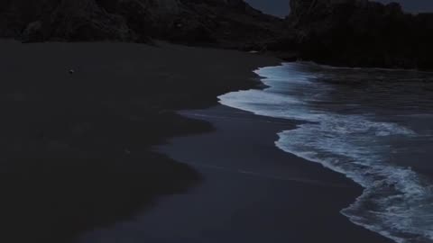 The ocean and the sound of a saxophone