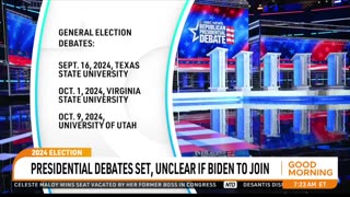 Presidential Debates Set, Unclear if Biden Will Join