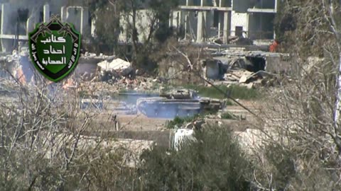 💥🇸🇾 Damascus Conflict | Anti-Tank Team Strikes SAA T-72 in Irbin | 3/2/2013 | RCF