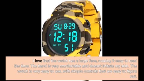 CKE Men's Digital Sports Watch Large Face Waterproof Wrist Watches for Men with Stopwatch Alarm LED