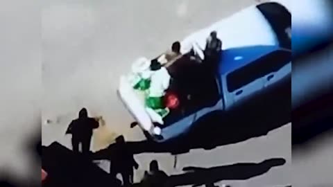 Hamas members beat civilians and steal the humanitarian aid they received from