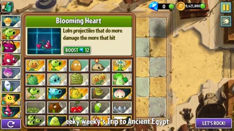 Plants vs Zombies 2 Epic Hack Blooming Heart vs Ancient Egypt Zombot Sphinx inator
