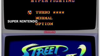 Intro Street Fighter 2 Turbo ( Sega Genesis vs Super Nintendo )