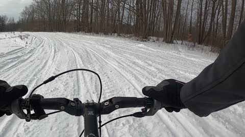'nother Mountain Bike Ride with the Snowmobiles (Greenway Trail Eagleville Rd)
