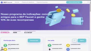 BEP FAUCET | Ganhe até $6 por dia | Sem Depósito | 100% Gratuito