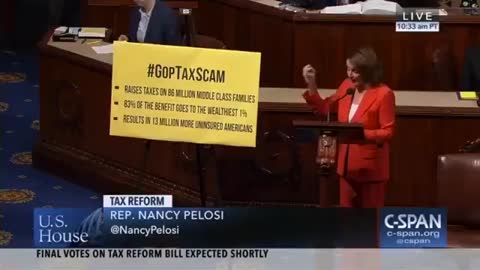 Unhinged Pelosi Claims Tax Bill 'Does Violence' To Vision Of Founding Fathers