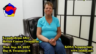 Testimonial on Lymphedema After Breast Cancer Treatment - Day 9, Treatment 8