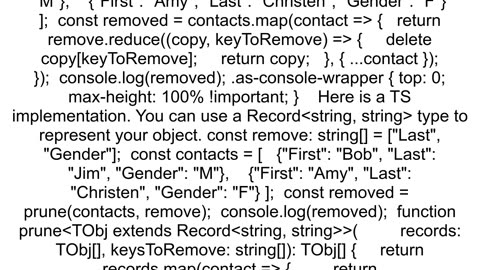 How to remove multiply dictionary keys from array of dictionaries in JavaScript