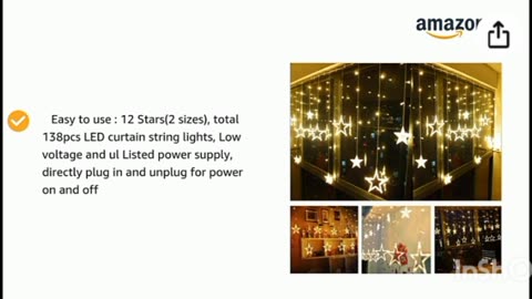 Desidiya 12 Stars 138 Led Curtain String Lights