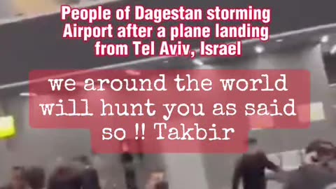 DAGESTAN STORM AIRPORT FOR PLANE LANDING FROM TEL AVIV ISRAEL