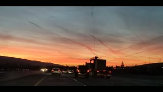 Silicon Valley, California Chemtrail Sunrise