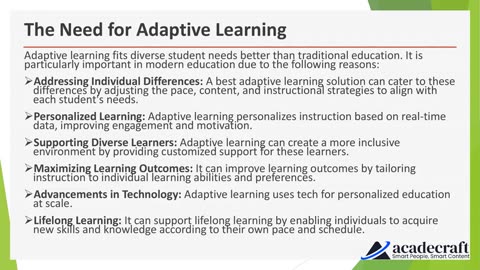 Transform Education with Acadecraft's Adaptive Learning Services