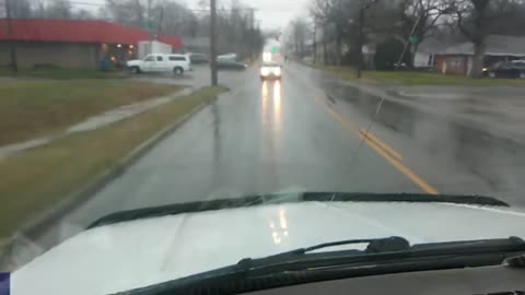 PARIS, TEXAS BONHAM ST IN THE RAIN