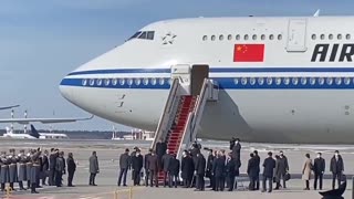 NOW - China's Xi Jinping arrives in Moscow to meet Putin. @disclosetv