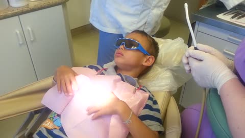 Boy goes to the dentist for his 13th filling