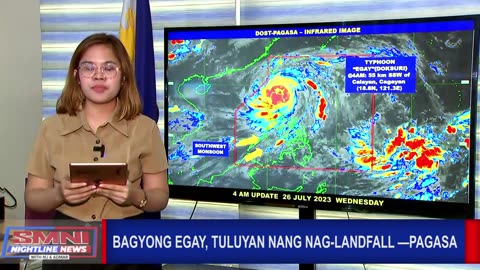 Bagyong Egay, tuluyan nang nag-landfall —PAGASA