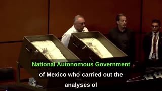 Two 1000-Year-Old Mummified Alien Corpses are displayed at Mexico's Congress!