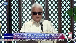 Para-Athlete medalists ng 4th Asian Para Games, nakatanggap ng P13.45-M mula sa Malacañang