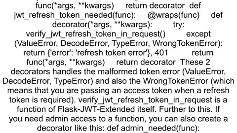 flask_jwt_extended is throwing an error decoding my JWT How can I capture it