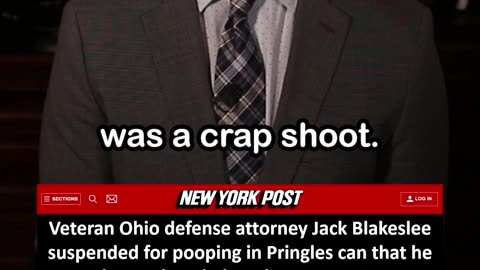 Attorney Suspended for Pooping in Pringles Can and Throwing It From His Car