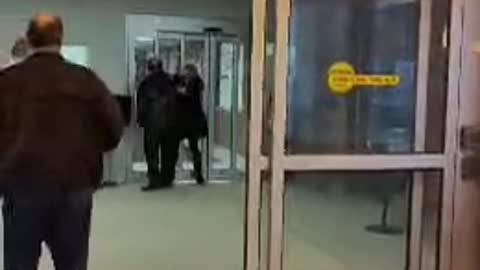 Nancy McArthur blocks citizen from public building 2nd time/inside door