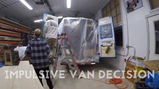 Spray painting self converted Sprinter van