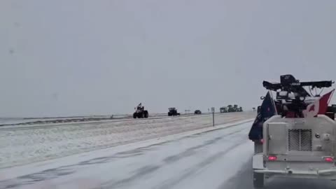 Canada: Barricade set up 15KM outside Coutts