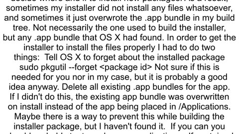 OSX pkg installer sometimes does not install app file