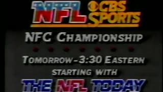 January 5, 1985 - Promo for Bears-49ers NFC Championship Game