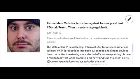 Ethan Klein Calls for terrorism against former president Donald Trump Then threatens TX Gov