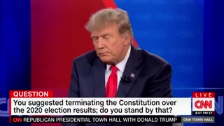 Trump Demands Transparent And Honest Elections During CNN Town Hall