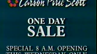 December 9 1991 - One Day Sale at Carson Pirie Scott (2 Spots)