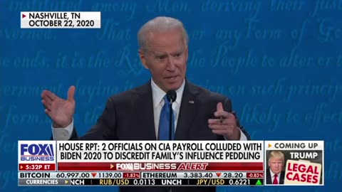 Biden comments on the laptop.