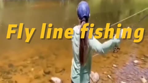 Fly line fishing