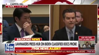 The full Questioning by Matt Gaetz to Special Counsel Robert Hur