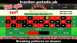 How to play dozens on roulette from a 25yr trained croupier - Breaking patterns 600 spin test !