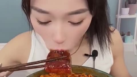 eating show, mukbang noodles #asmr #shorts