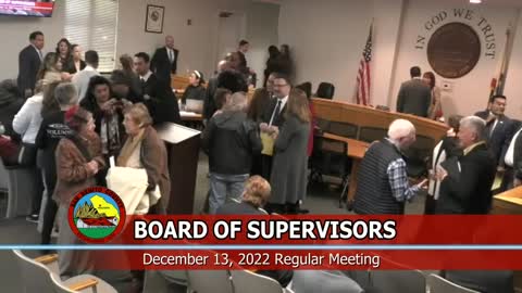 San Benito County Board of Supervisors Regular Meeting - December 13- 2022