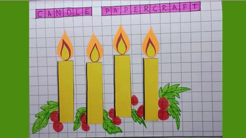 Easy Christmas Candle Craft For Kids | Paper Candle | Kids Christmas Craft
